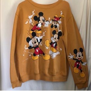 Mickey Mouse Disney Women’s Yellow Sweater Size XL